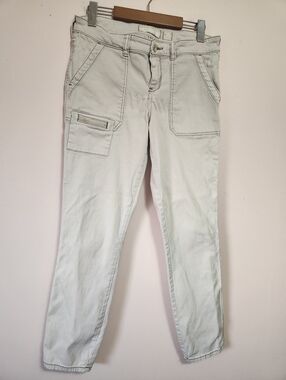 Anthropologie Hei Hei Utility Pants Slim Skinny Cargo Light Khaki Size 28 Spring